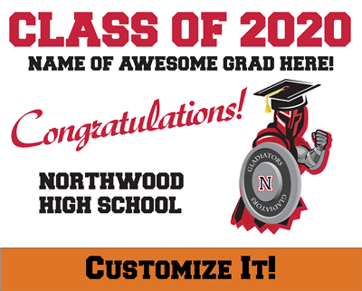 Custom NWHS 2020 Grad Sign 1